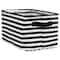 DII® Stripes PE-Coated Herringbone Woven Cotton Laundry Bin Set